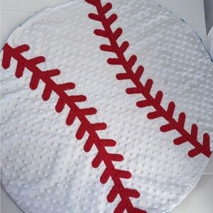 Mud Pie Minky Small Blanket Baseball Lovey